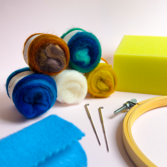 KIT DE FELTING "La noche estrellada" - Needle felting