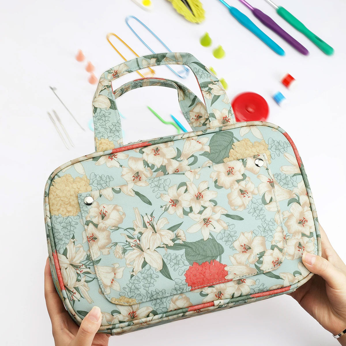 MALETÍN organizador para tejido y crochet
