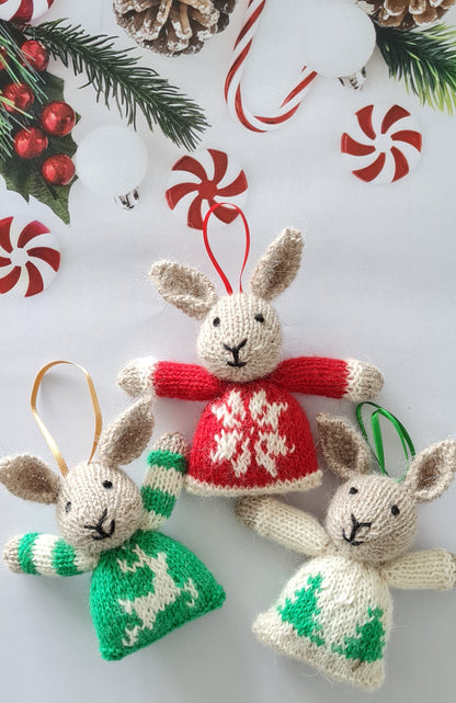 PATRÓN DE TEJIDO "Conejos lanudos" - a dos agujas.