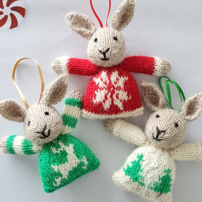 PATRÓN DE TEJIDO "Conejos lanudos" - a dos agujas.