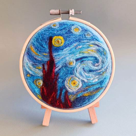 KIT DE FELTING "La noche estrellada" - Needle felting