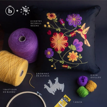 KIT DE BORDADO "Qinti" - Bordado ayacuchano set completo