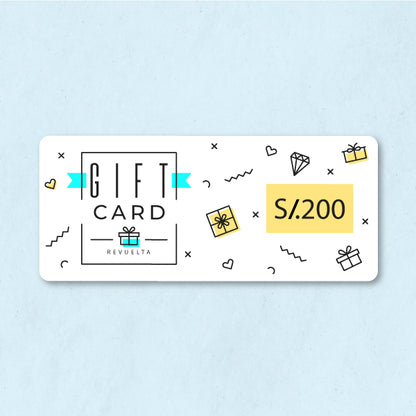 Tarjetas de regalo - obsequia un monto de regalo revuelta