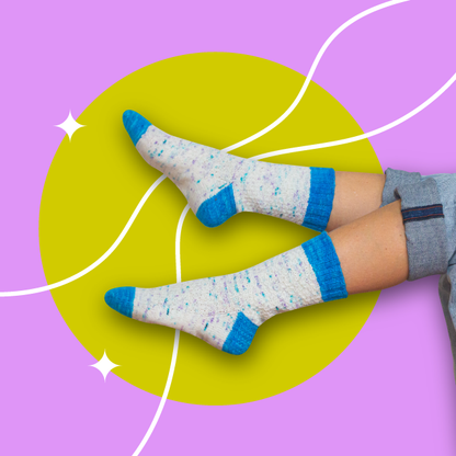 PATRÓN DE TEJIDO medias vainilla - Palitos circulares