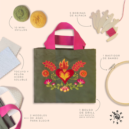 KIT DE BORDADO "Sunquchallay" - Bordado ayacuchano